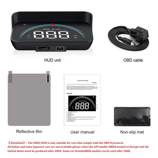 M8 for HUD OBD Car Head-Up Display OBD2 16 Screen Display Overspeed Voltage Warning Electronic Car Electronics Accessories